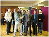 alan with demetrios and students